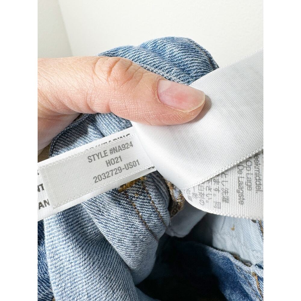 NWT Madewell The Mid Rise Perfect Vintage Raw Hem Straight Leg Jean US 24 - Picture 7 of 8